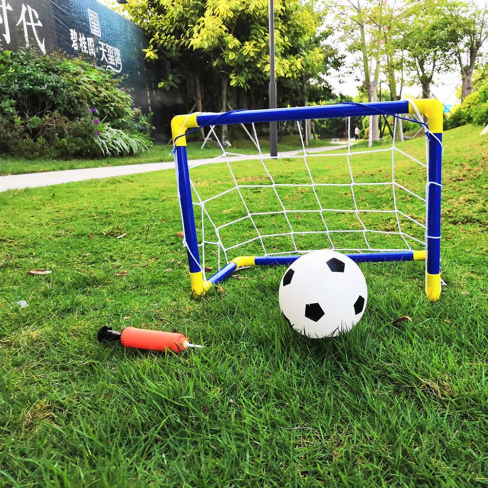 1 Set Easy to Operate Hockey Games Toy Plastic Football Goal Kit Detachable Fun Land Soccer Hockey Set Games Toy