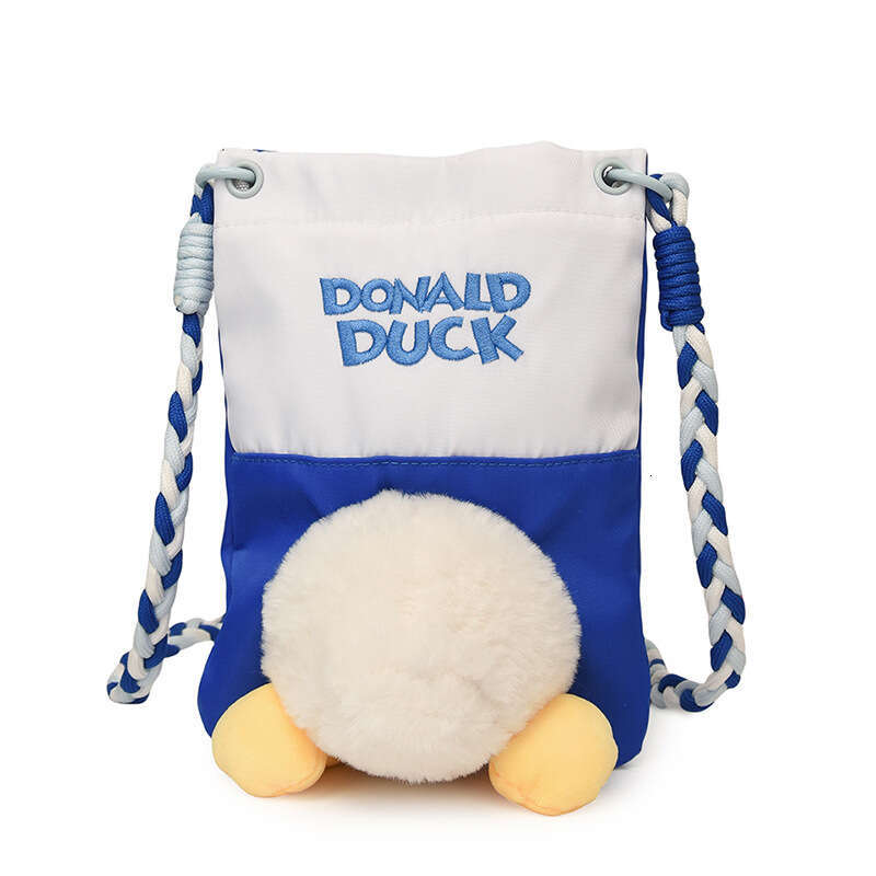 Crossbody large capacity plush doll, duck, shoulder bag, cute casual daily mobile phone, women's bag
