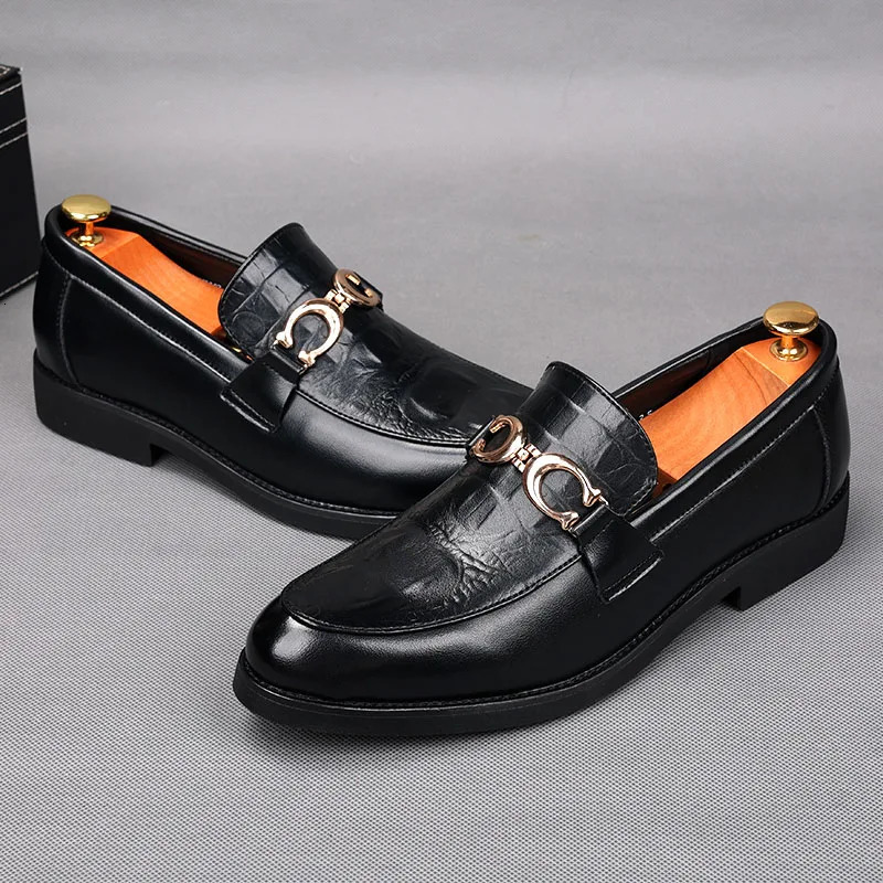 er Mens Balck Penny Loafter Leather Shoes Male Wedding Dress Prom Homecoming Oxford Footwear 241108