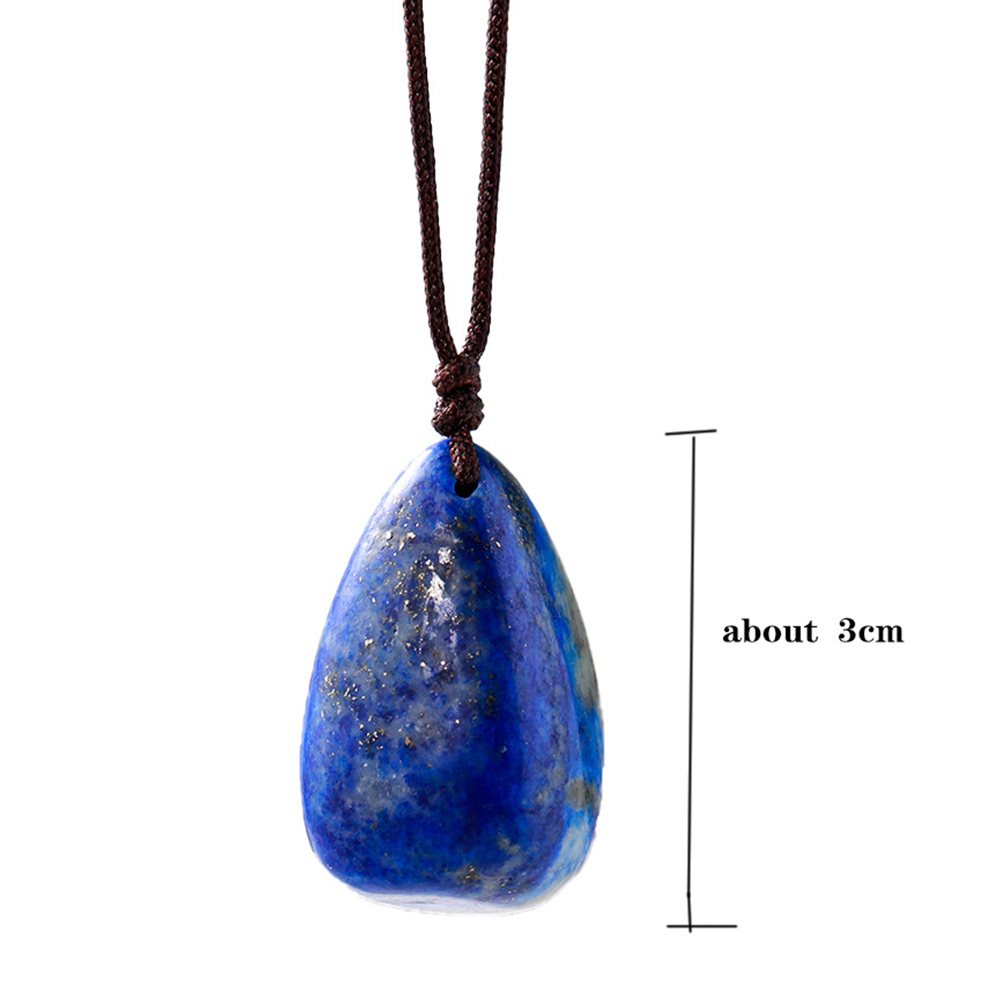 Natural Lapis Lazuli Polished Rough Tumbled Stone Pendants Chakra Energy Gem Reiki Healing Crystal Charms Necklaces