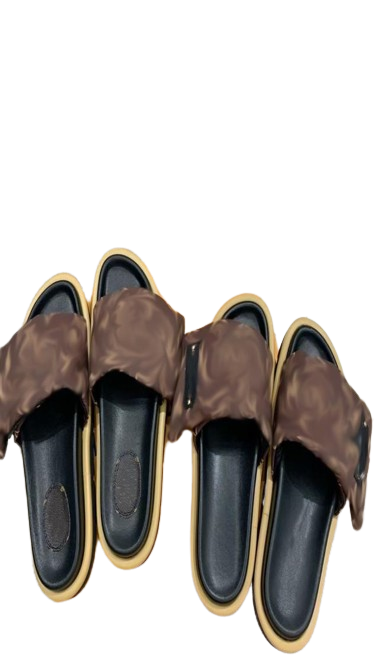 Designers Pool Pillow Mules Women Sandals Sunset Flat Comfort Mules Padded Front Strap Slippers Fashionable Easytowear Styl