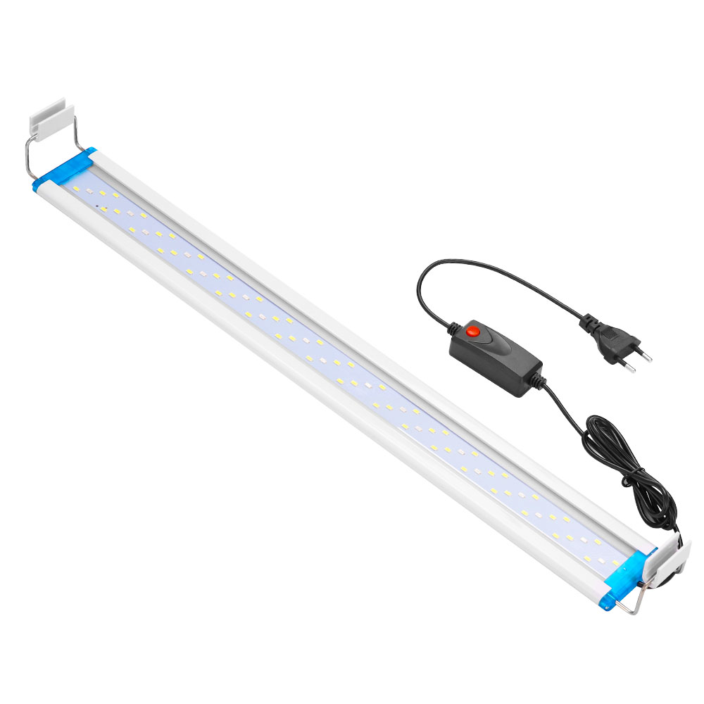 Super Slim LEDs Aquarium Lighting Aquatic Plant Light Extensible Clip on Lamp 18-75CM For Fish Tank 90-260V