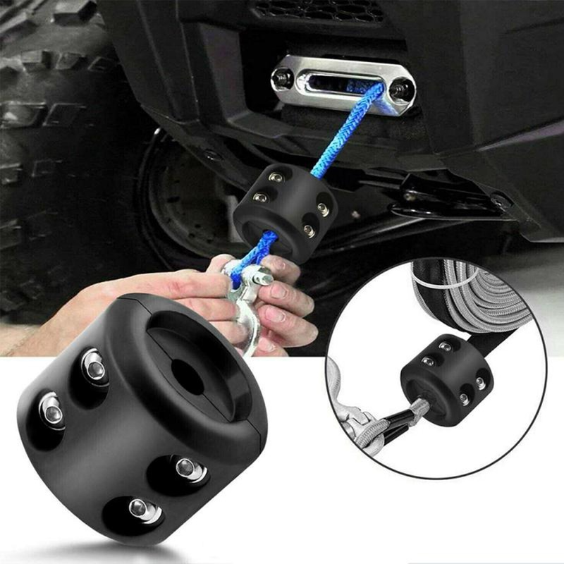 7700LBs Line Cable Winches Towing Hook Stopper Rubber for ATV SUV UTV Truck Offroad Accessories Winch Rope Tow Strap