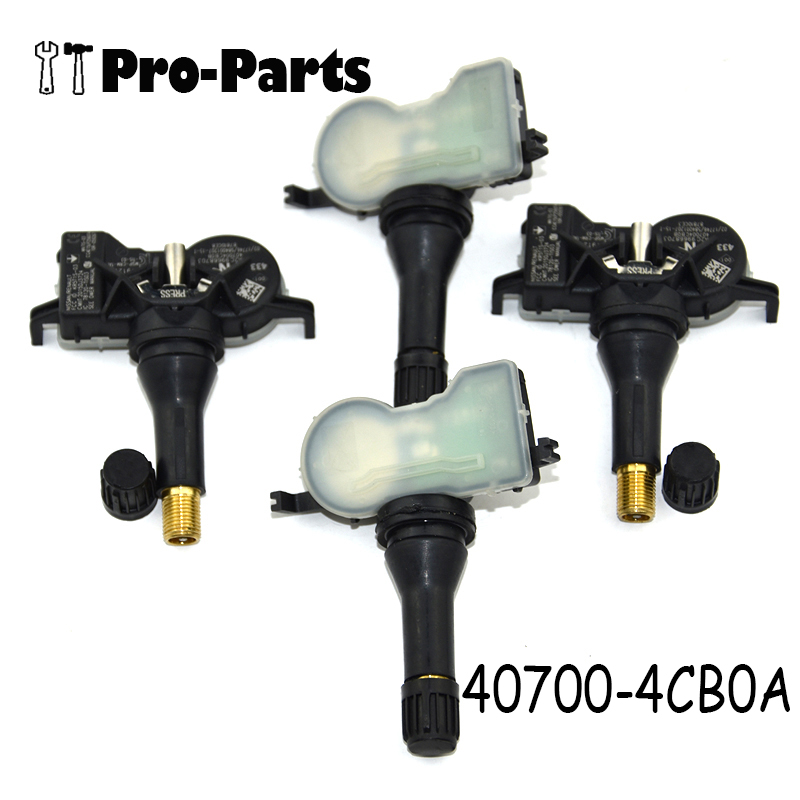 2025 4PCS 40700-4CB0A Tire Pressure Monitor Sensor For new Nissan X-Trail (T32) Renault Talisman 40700-4CB1B 40700-4CB1A 433MHz