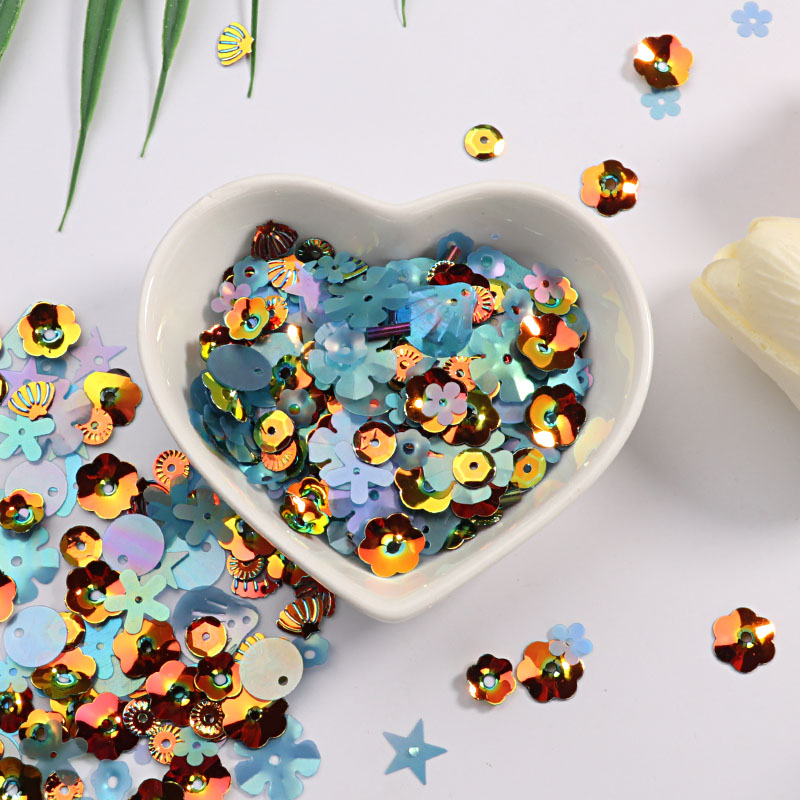 DIY Sequin For Craft Mix Star Flower Shell Leaf Shapes Sequins Lentejuelas Pearls Glass Seed Beads DIY Apparel Sewing & Fabric