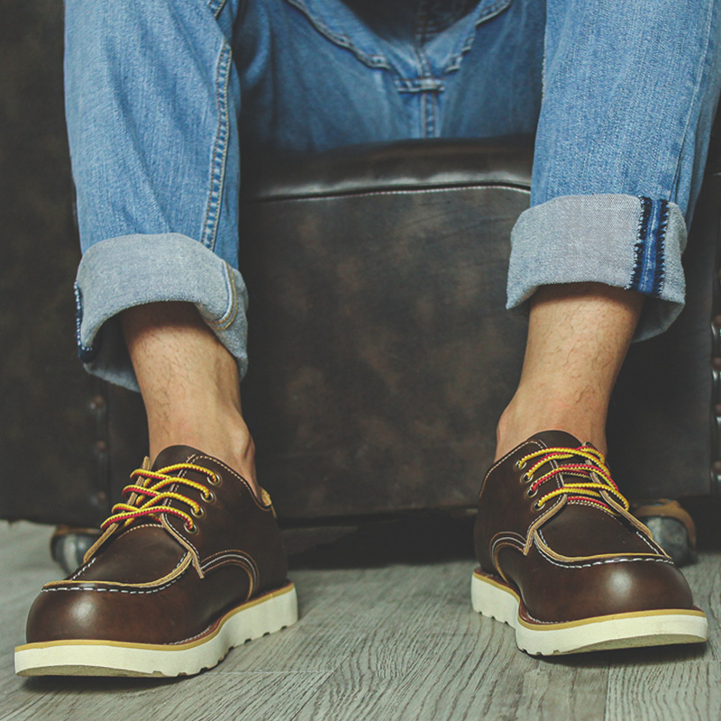 Autumn Winter Handmade High Quality Men Ankle 2025 Boots Vintage British Cow Leather Shoes new Platform Tooling Desert Motorcycle Boots