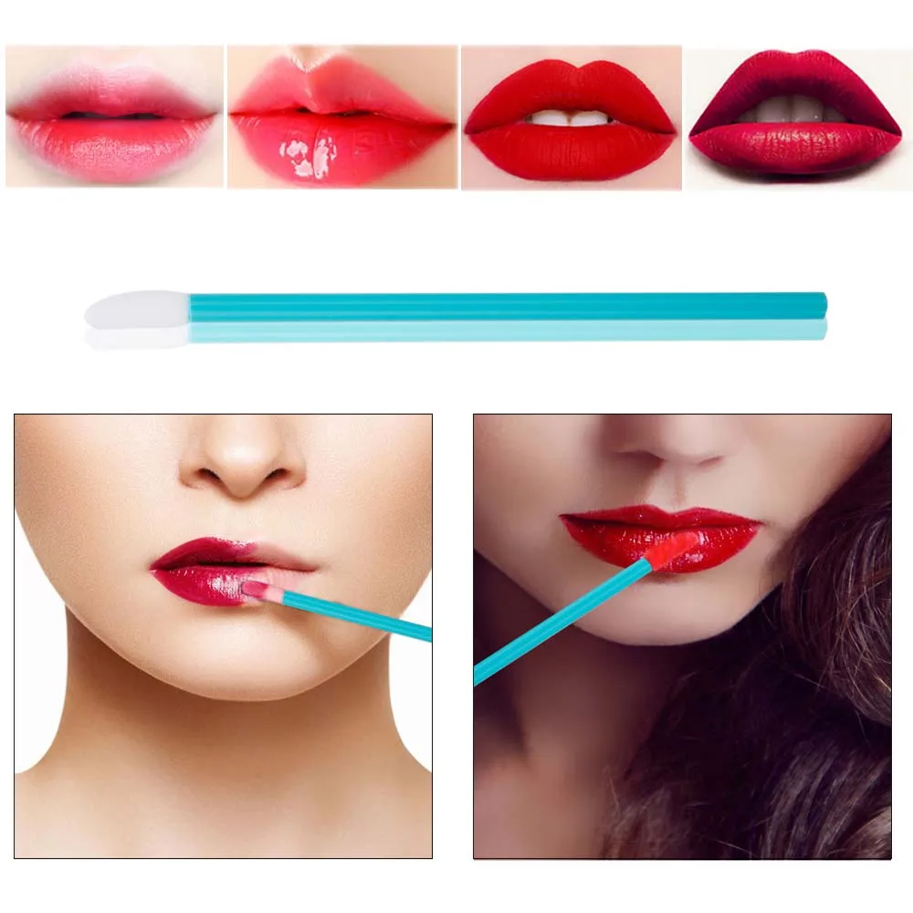 Disposable Brush Lipstick Lip Pcs Mascara Wands Liquid Gloss Lash Velour Applicators Make Up Brushes stick es