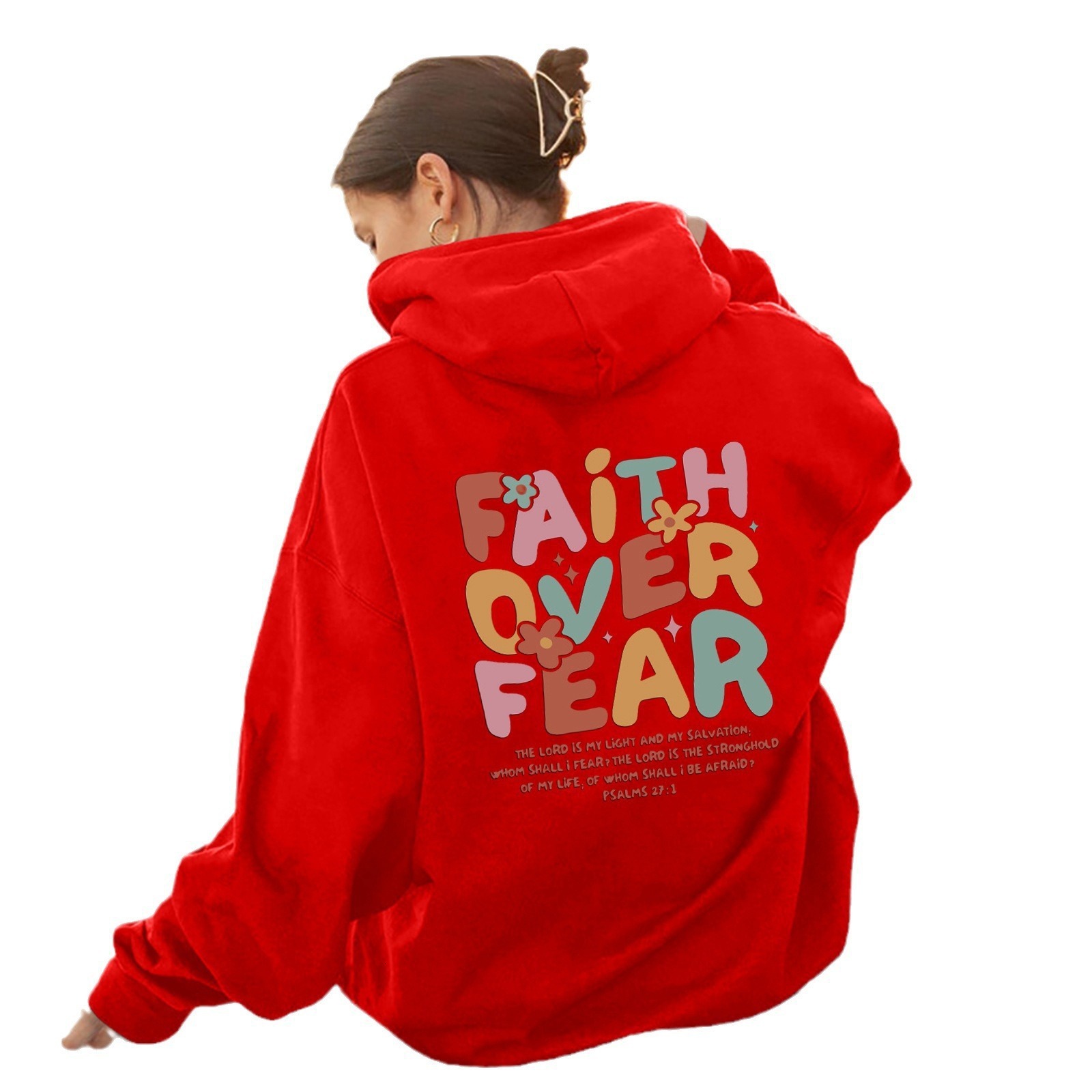 Designer autumn and winter long sleeved letter fashionable printed hooded sweatshirt with fleece