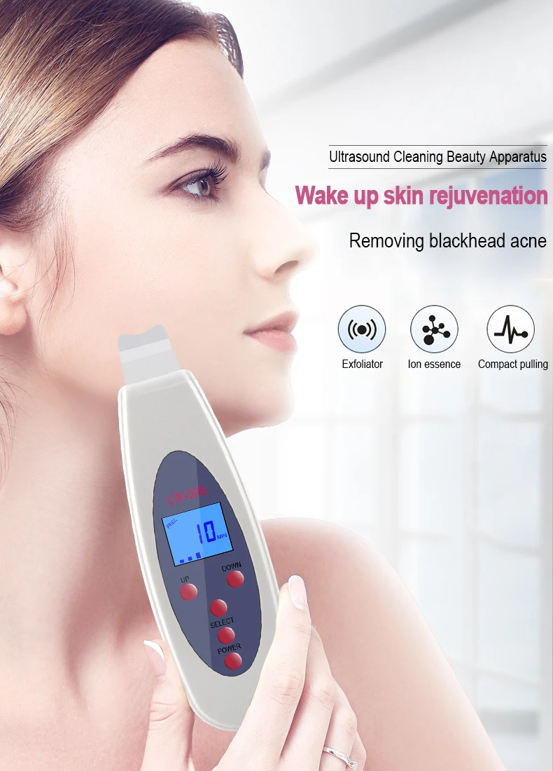 da Cleanser Scrubber Ultrasonic Skin Face Cleansing Acne Removal Pore Peeling Tone Lift ultrasonic Clean Facial Massager