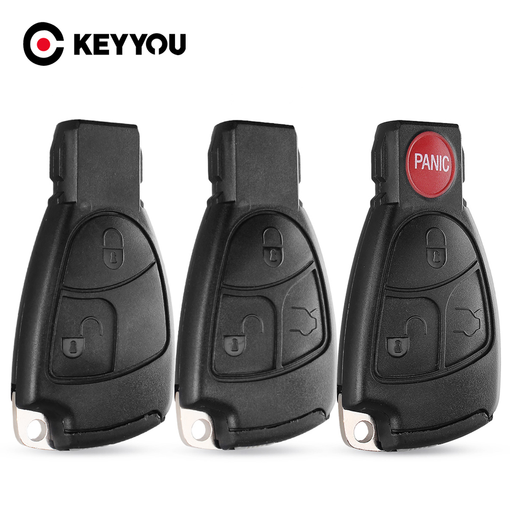 KEYYOU Car Key Case Key Rings For Mercedes Benz C B E Class W203 W211 W204 YU BN CLS CLK Remote Key Shell Case 2/3/4 Buttons