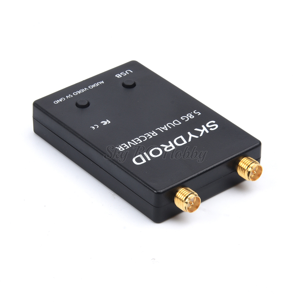 Skydroid Dual Antenna UVC Control OTG 5.8G 150CH Full Channel FPV Receiver with Audio for Android Smartphone RC Drone Parts