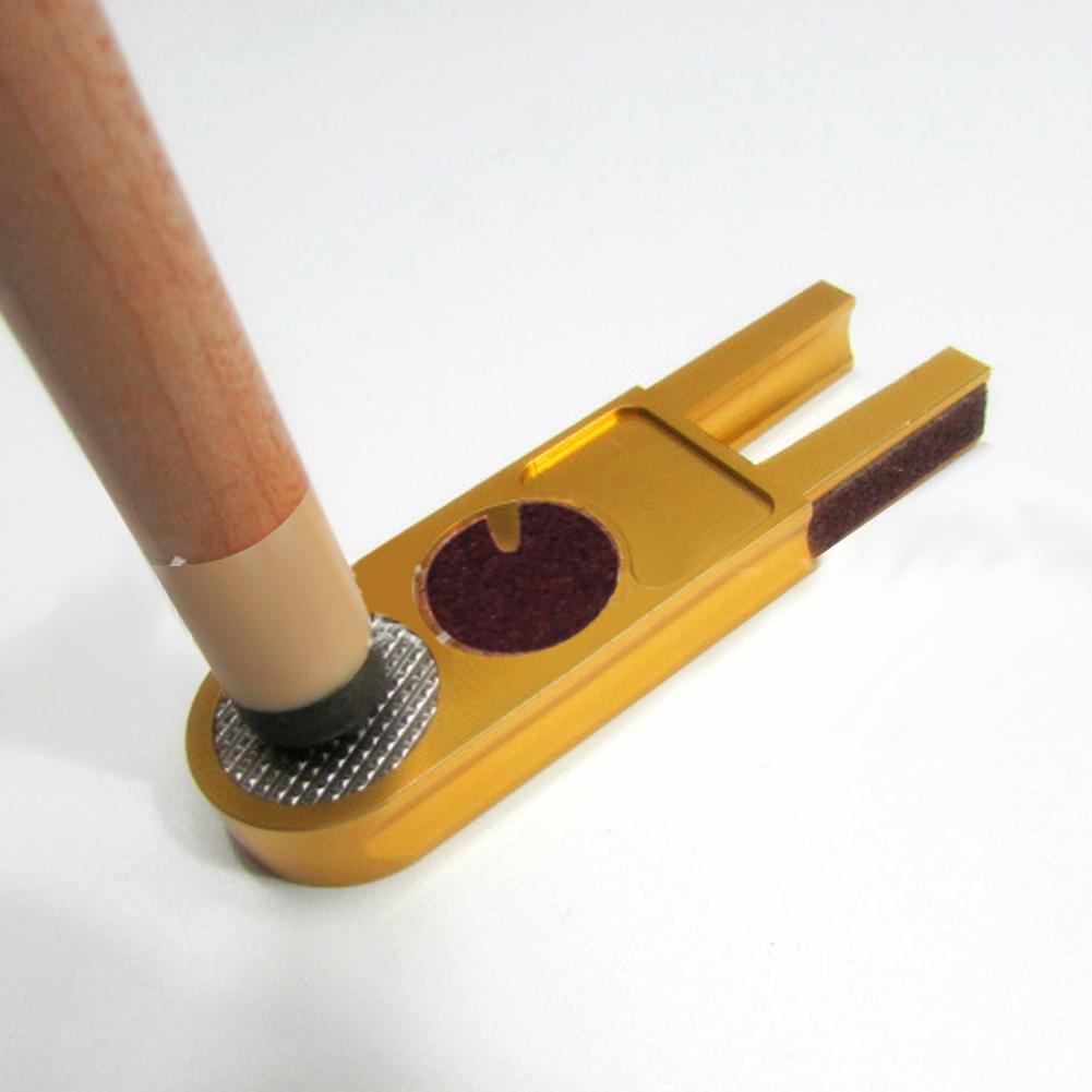 U-shape Billiards Pool Cue Tip Trimmers Tapper Muti-functional Dime Shaper Nickel Shaper Trimmer Cue Tip Burnisher Repair Tool
