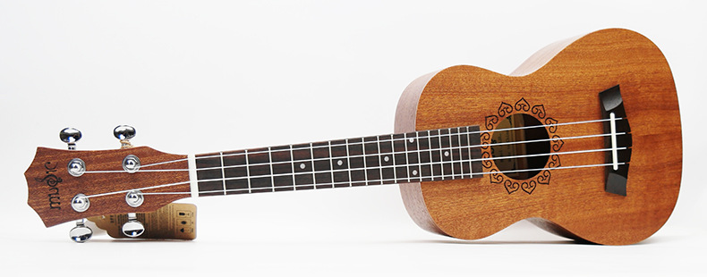 SevenAngel 21 Inch Mahogany Ukulele Soprano Travel Guitar Hawaii 4 Strings Ukelele Electric Acoustic Gitar with Pickup EQ