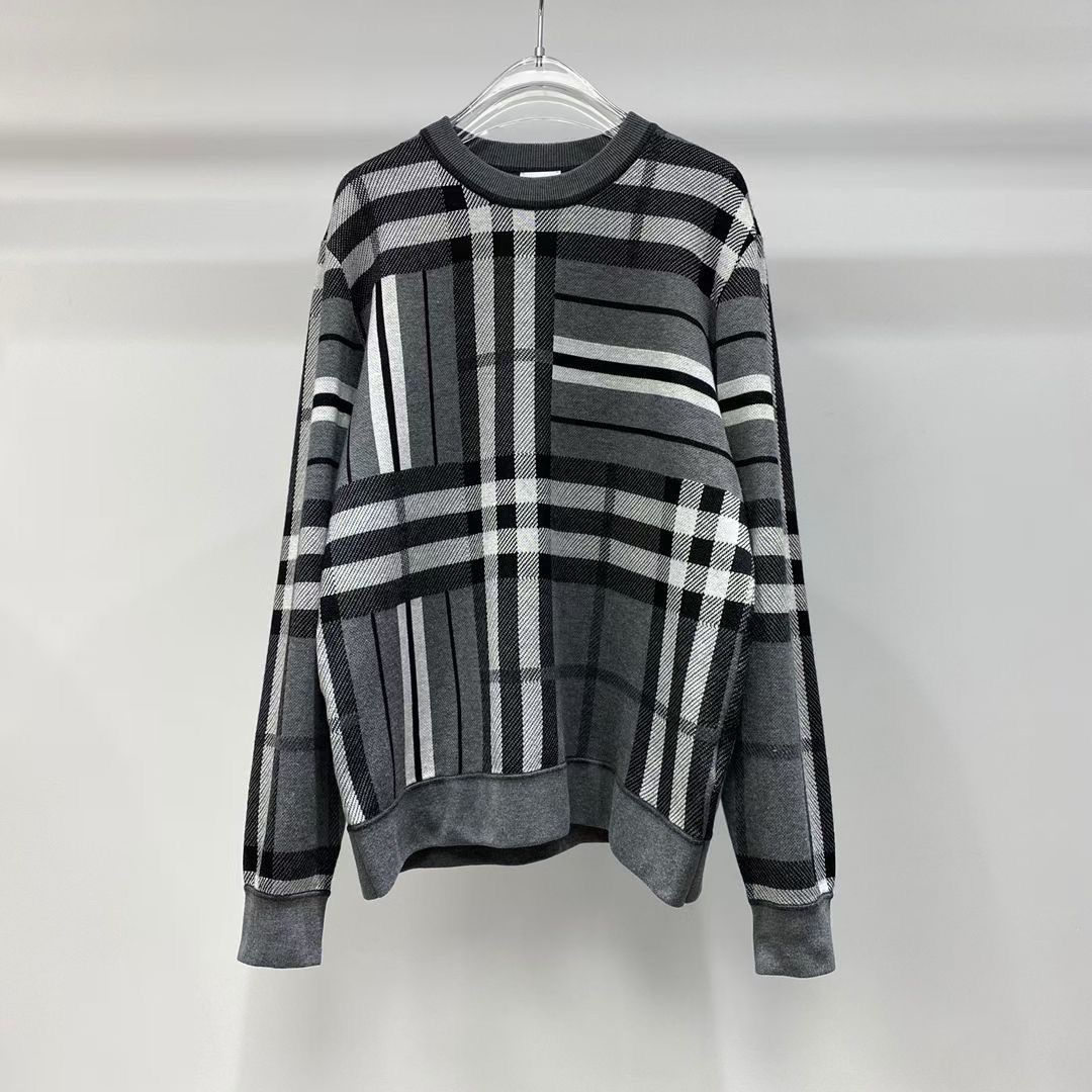 for women's Men's designer clothing and sweater Casual knit contrasting colors long sleeve fall fashion classic collar cotton coat A3