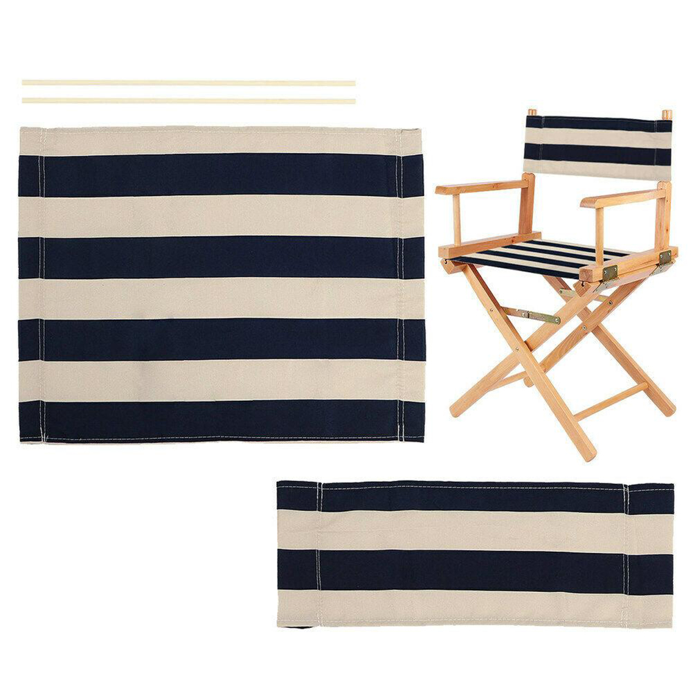 1/2Set Directors Chairs Replacement Canvas Cover Casual Seat Kit For Cross Folding Seat Home Outdoor Garden Chair Canvas Replace