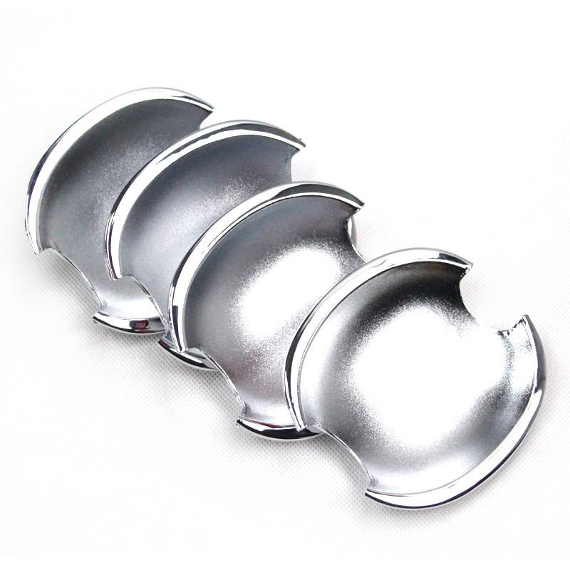 FUNDUOO For Skoda Fabia / Octavia 2008 2009 2010 2011 2012 2013 New ABS Chrome Car Door Handle Cover Cup Bowl Trim Sticker