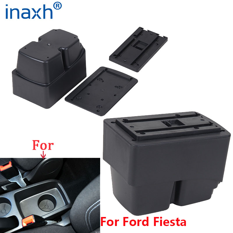 For Ford Fiesta Armrest box Interior details Parts special Retrofit parts Car accessories Center Storage box Car Arm