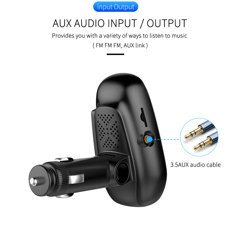 Player Bluetooth Mp3 Car With Aux Outputhandsfreee Car Bluetooth FM Transmitter Dual USB Charger ddmysmile Car 3.5Mm AUX Audio Output With Smile