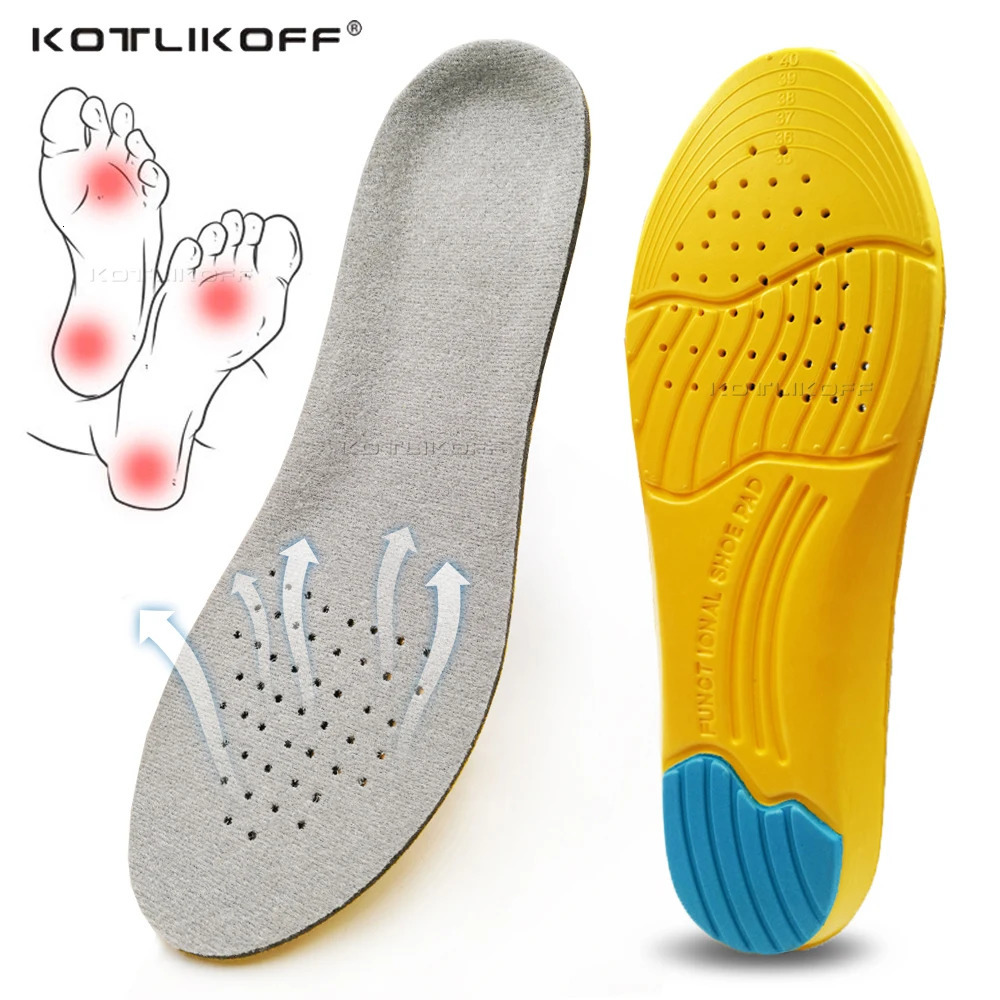 Shoe Inserts Pad Soft Sport Insoles Memory Foam Breathable Outdoor Running Silicone Gel Cushion Orthopedic Insoles EU 35-47 Size 240329