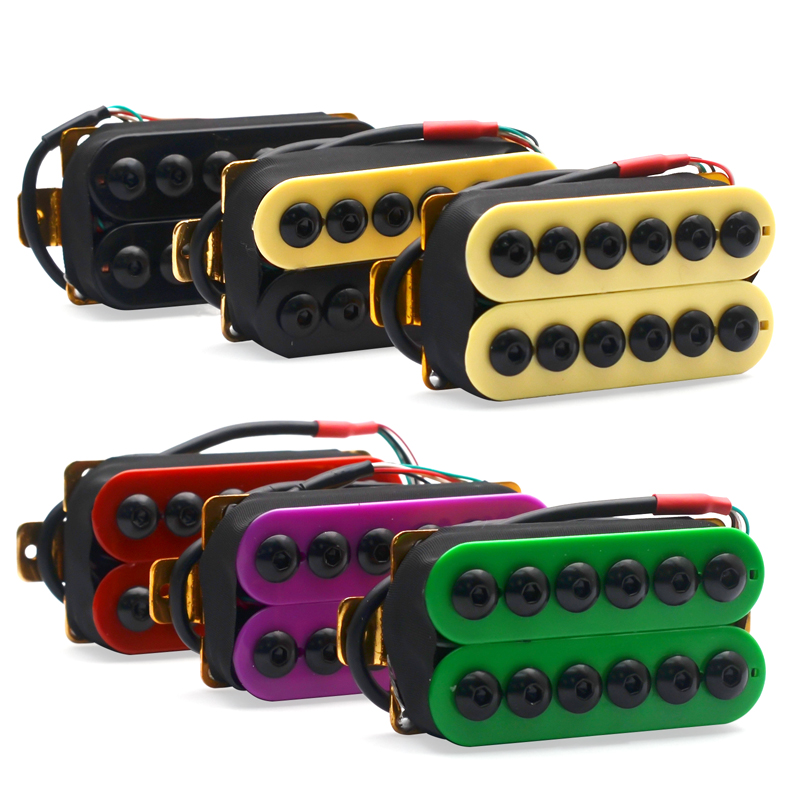 Adjustable Metal Double Coil Electric Guitar Pickups Humbucker Punk Ttransparent