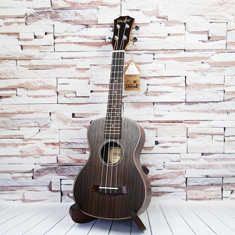 SevenAngel Concert Acoustic Ukulele 23 inch Rosewood Hawaiian 4 Strings Guitar 17 Fret Electric Ukelele with Pickup EQ