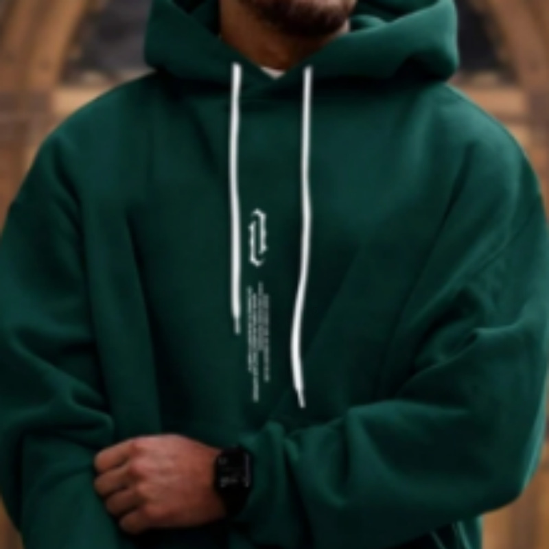 Designer's autumn winter new men's pullover printed hooded sweatshirt, personalized and fashionable sweatshirt