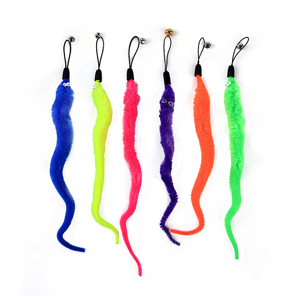 9 Pack Colorful Replacement Head Funny Stick Tassel Feather Fishing Rod Toy Set Cat Toys Interactive Free shipping