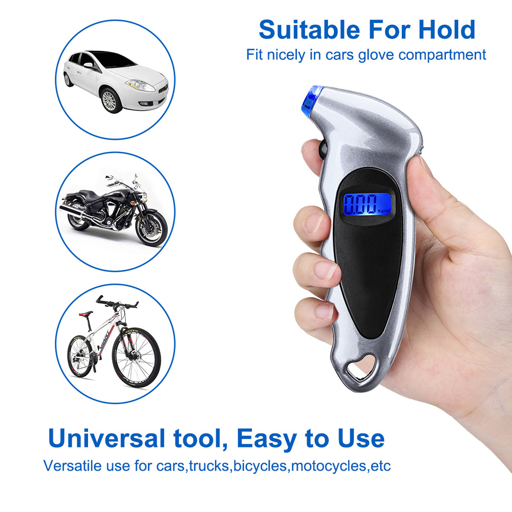 LCD Display Car Motorcycle Bike Mini Digital Tire Gauge Tire Diagnostic Universal Car Digital Tire Pressure Tool Gauge