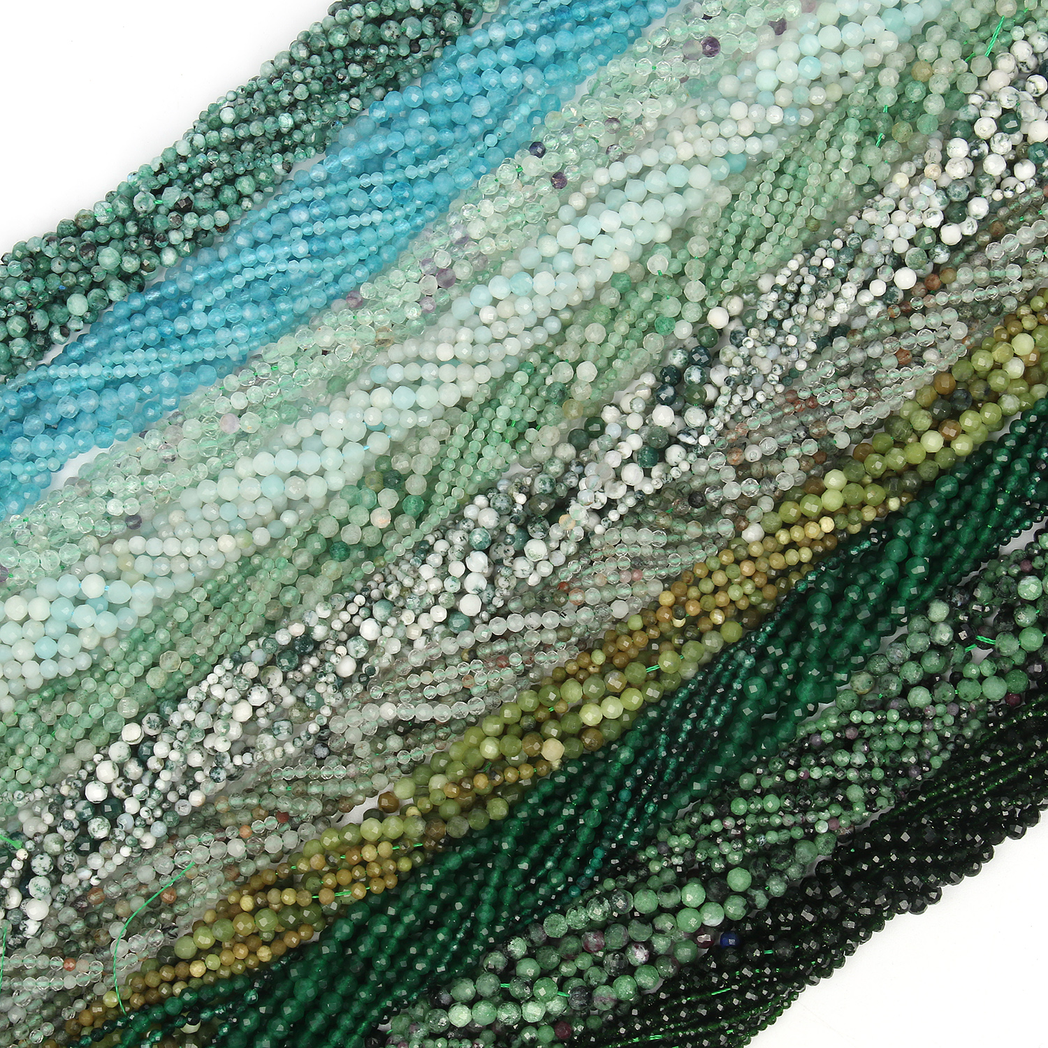 2/3/4mm Faceted Natural Epidote Zoisite Africa Turquoises Malachite Beads For Jewelry Making DIY Bracelet Waist Beads Chain