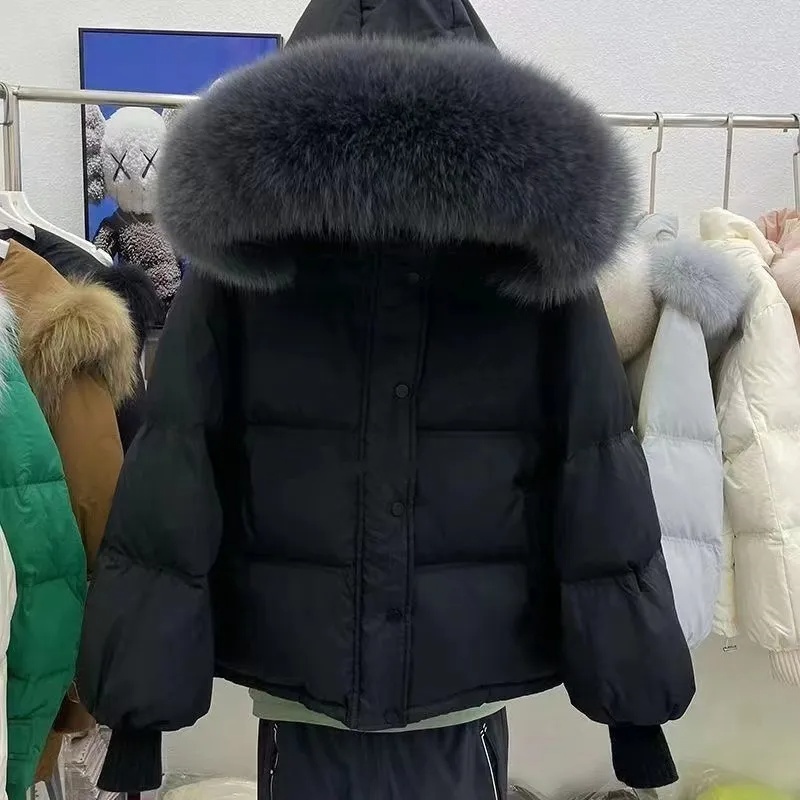 womens designer women fur coat Puffy jacket Long Sleeves Designer Lady Slim Jacket Down Coat Windbreaker Short parka clothing winter jackets