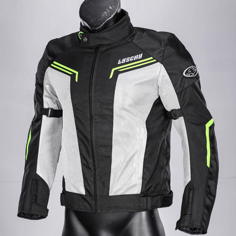 LYSCHY Motorcycle Summer Jacket Men's Motorcycle Jacket Motocross Motorcycle Mesh Jacket Body Armor Moto Equipment For Cycling
