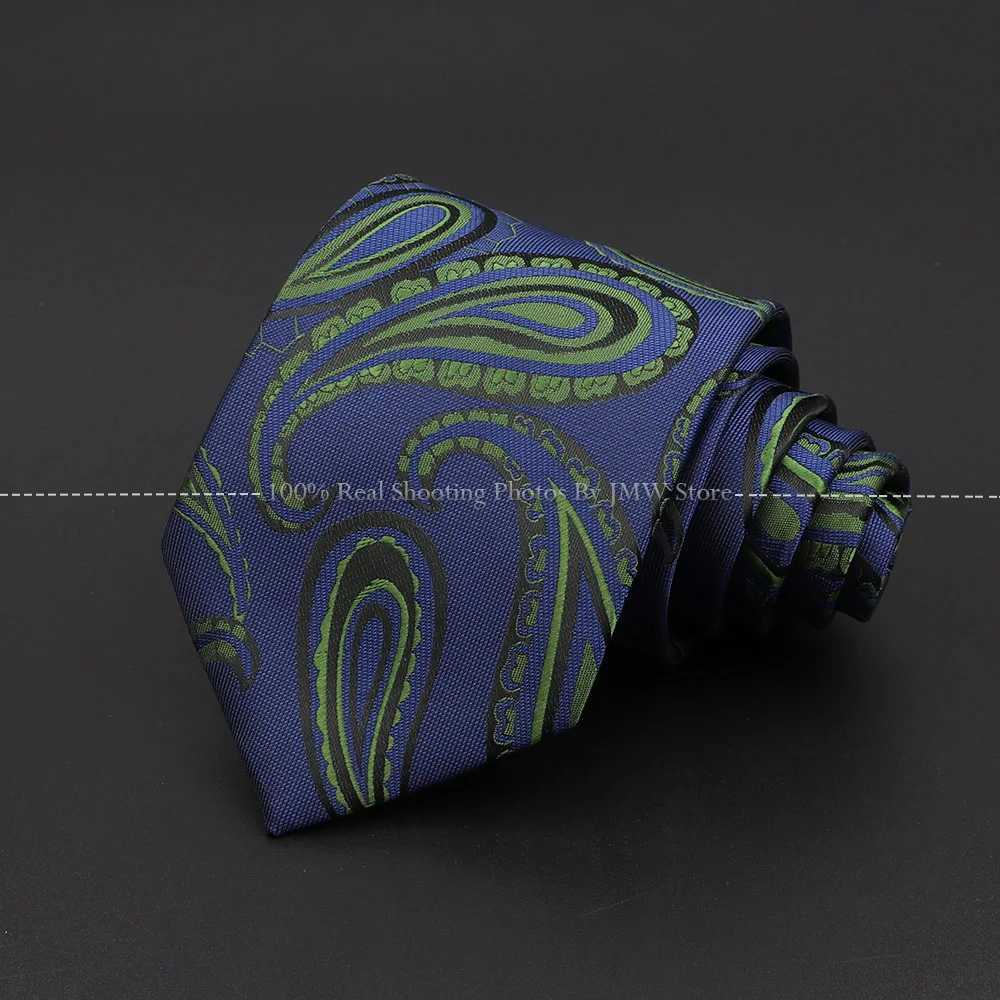 New Design Wedding Men Tie Green Solid Striped Paisley Flower Neckties Men Busin Dropshipping Groom Collar Accories GiftX241111