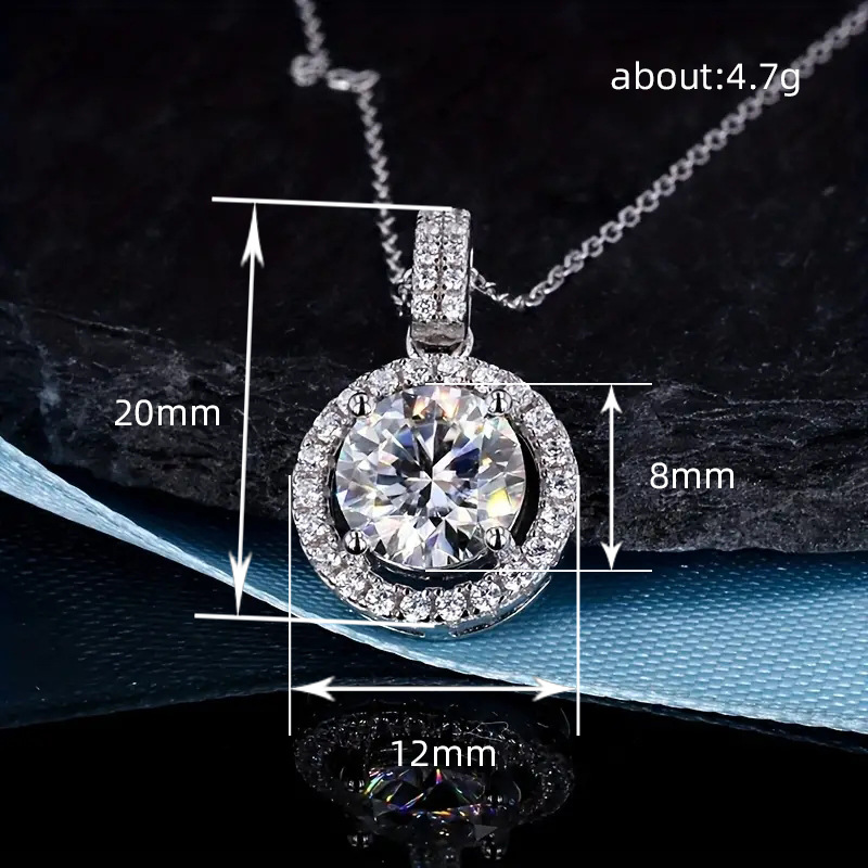 2024 Choucong Top Sell Circle Pendant Simple Fashion Jewelry 925 Sterling Silver Round Cut White 5A Cubic Zircon CZ Diamond Elegant Women Clavicle Nec