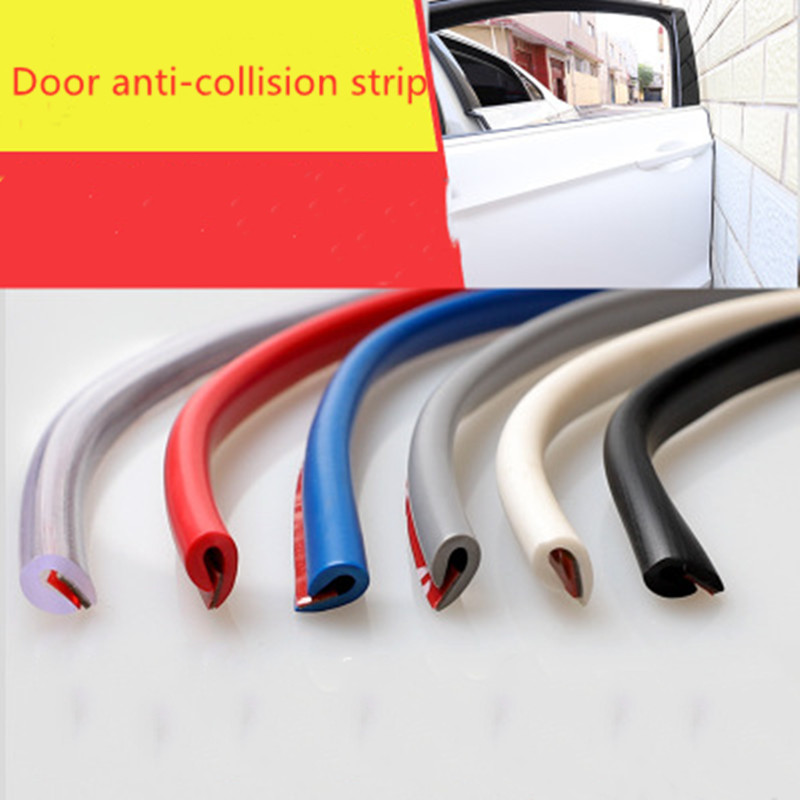 1M DIY Car Door Edge Strips Rubber Scratch Protector Moulding Strip Sealing Anti-rub Car-styling Accesorio For Auto Universal