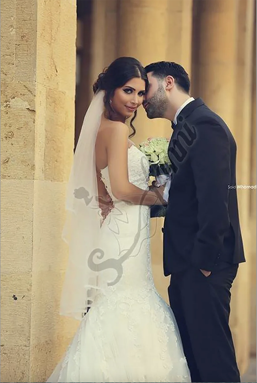 Vestido de noiva 2024 New Style Church Bridal Gown Lace Mermaid White Lace Appliques Strapless Wedding Dresses With Lace Up