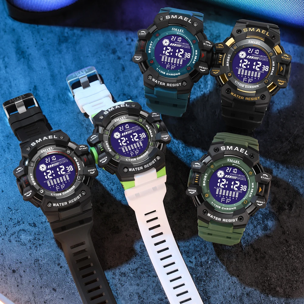 SMAEL Watch for Men Outdoor Sport Digital new Watches Electronics LED Men's Wristwatch 2025 Student Countdown Stopwatch Clock Male