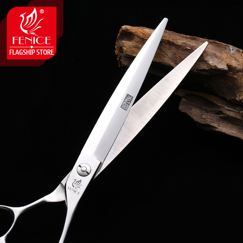 Fenice Pet Grooming Scissors 7.25 Inch Professional Japan 440C Dog Shears Hair Cutting Straight Scissors