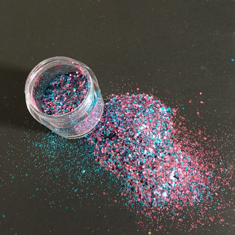 cd Chunky Box Mix ML Glitter Sequins Face Body Nails Hair Gems Beauty Makeup Powder for Festival Party MA