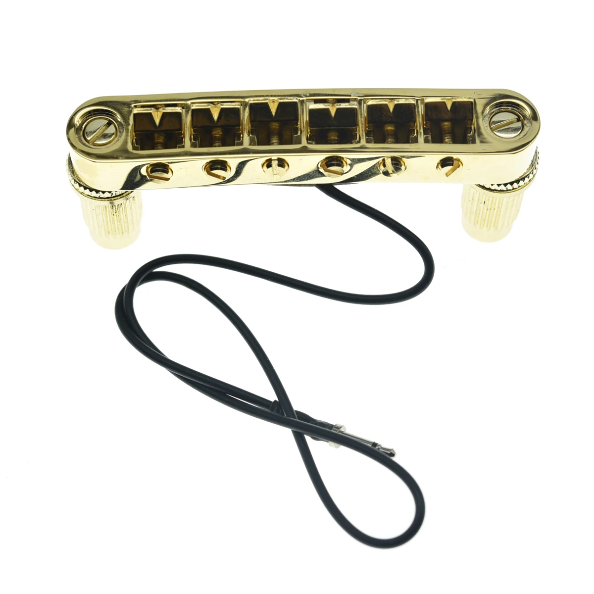 Dopro Guitar Tune-o-Matic Piezo Bridge Pickup LP Piezo Guitar Bridge Pickup for Les Paul/SG/ES Chrome/Black/Gold