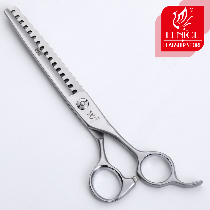 Fenice 6.75 inch Pet Dogs Gromming Scissors Reversed Tooth Shark Thinning Shears Animals Cat Barber Cutting Tools Rate 85%