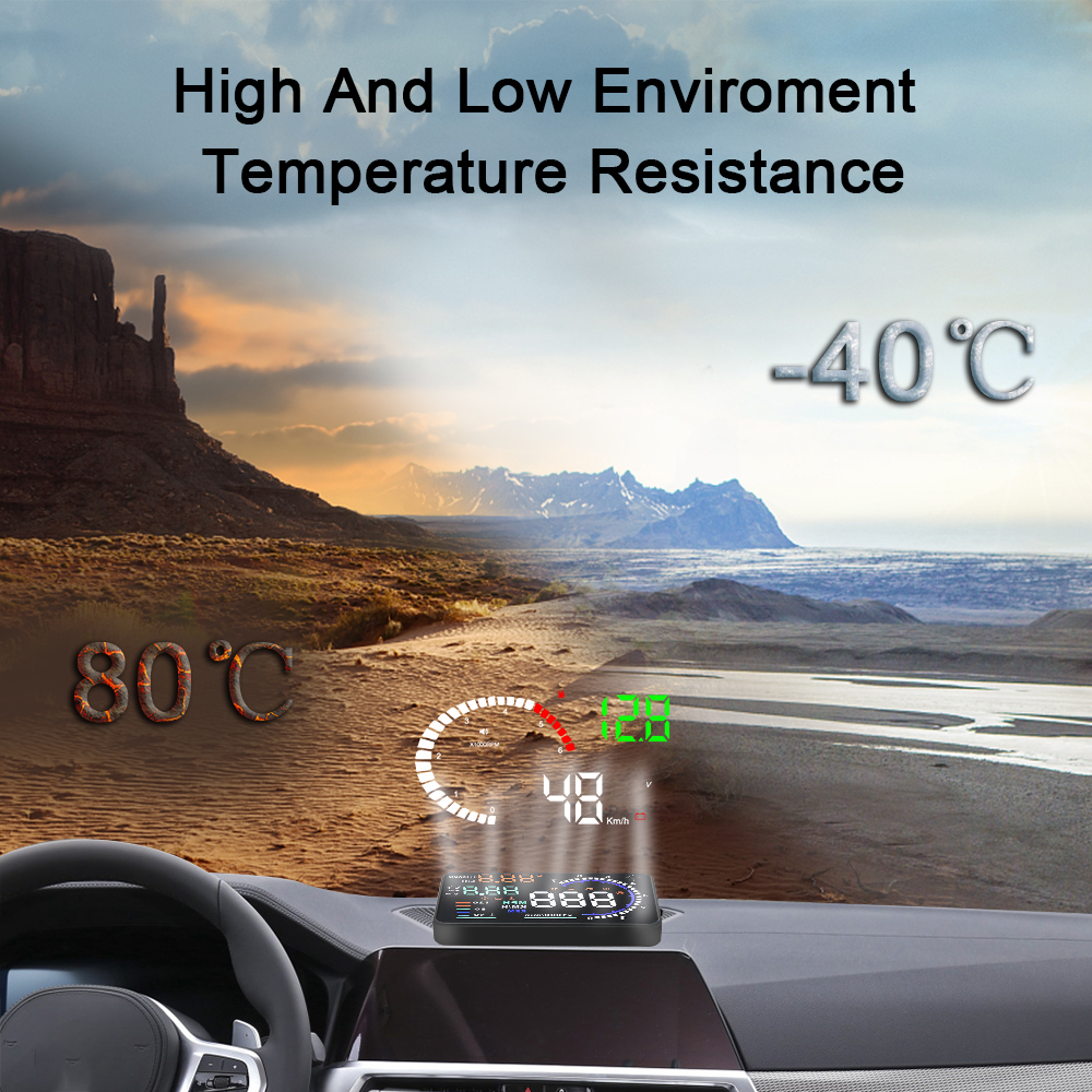 4/5.5" LED Digital OBD2 HUD Car Display Head Up OBD 2 Diagnostic Tools Speedometer Windshield Projector Automotive Accessories