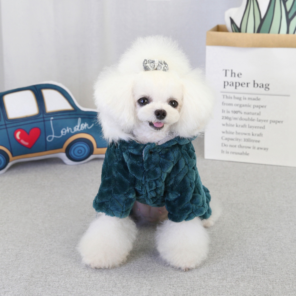 Winter Warm Pet Dog Clothes Corduroy Fleece Four Legs Jumpsuit Thicken Coat Jacket Pet Clothing For Teddy Dogs Costume S-XXL
