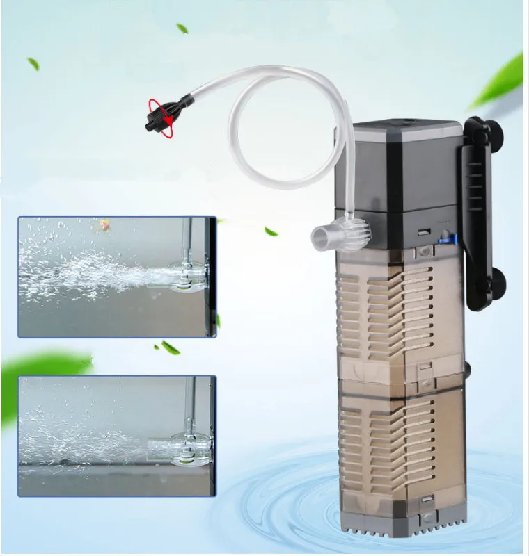 Ultra-quiet high-power fish tank aquarium koi fish tank filter. Circulating water to filter water.3 In 1 Silent Aquarium Filter