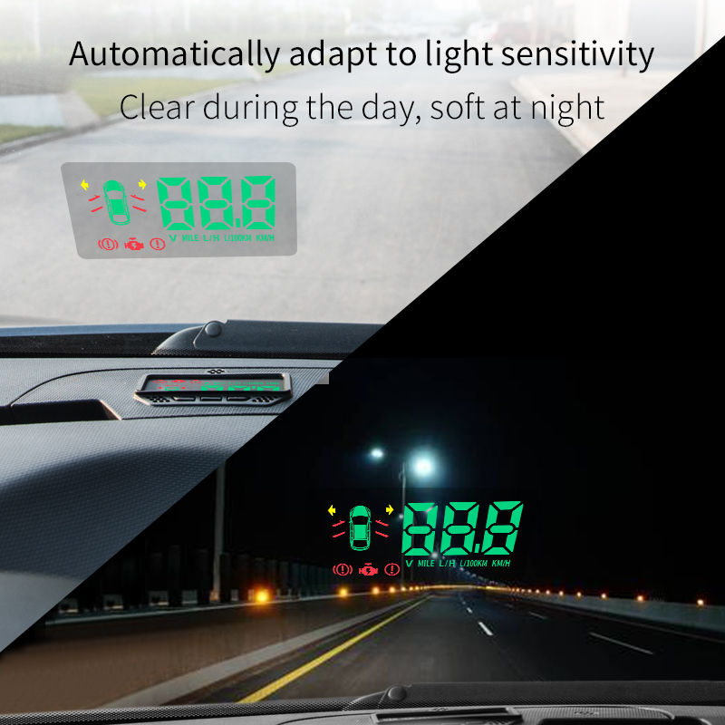 HUD Head Up Display Car Windshield Projector Auto OBD Digital Speedometer Electronics Accessories for Smart 453 Fortwo Forfour