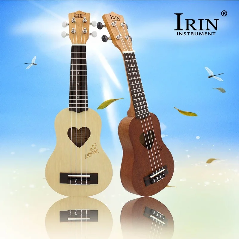 17 Inches Mini Ukulele Light Waist Couple Guitar Uke Sapele Spruce Instrument Ukulele Bag Included Guitar Musical Instruments