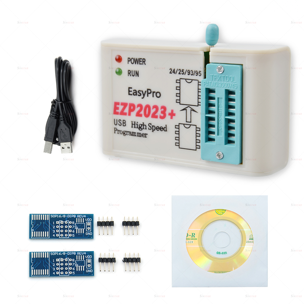 EZP 2023 support WIN7&8 64bit EZP2023 high-speed USB SPI Programmer 24 25 93 95EEPROM 25 flash bios chip EZP2023 with adapters