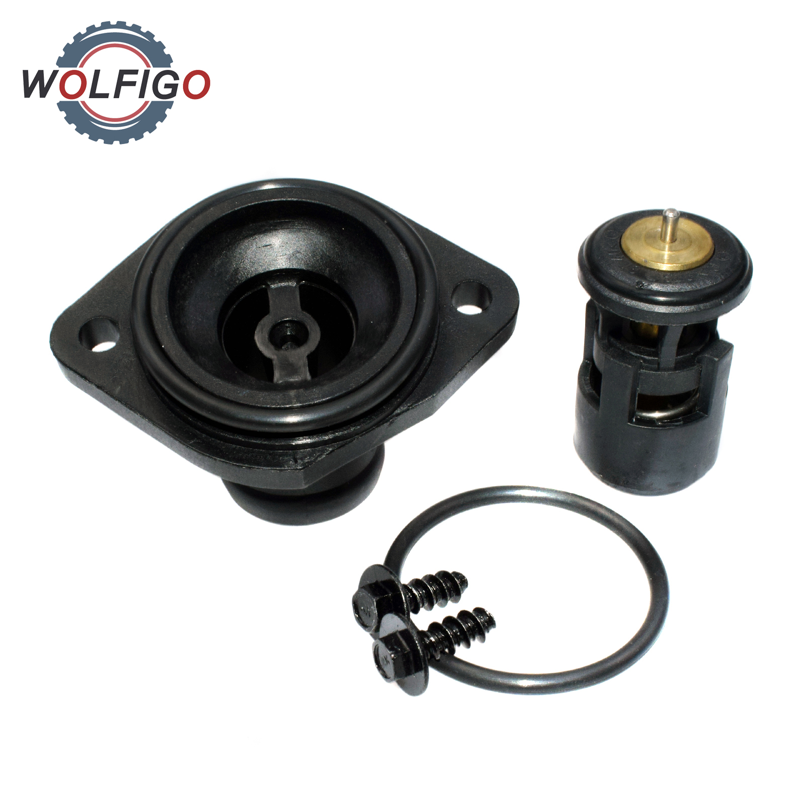 WOLFIGO Engine Coolant Thermostat For VW Golf Caddy Polo Seat Altea Arosa Cordoba Ibiza Toledo Skoda Fabia Octavia 032121110B