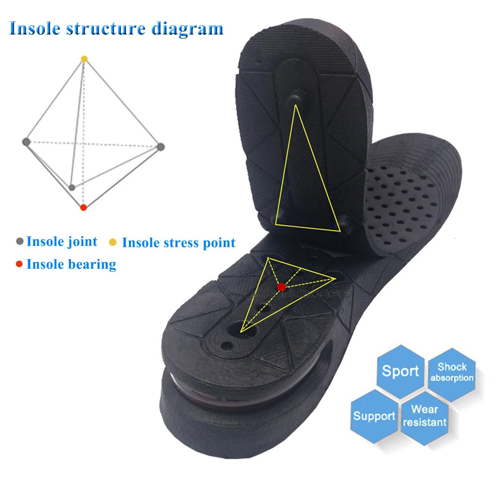 Invisible Height Increase Insole For Feet 3579cm Height Lift Adjustable Cut Shoe Heel Insert Taller Height Insole For Shoes 240329