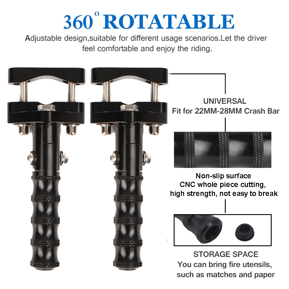 22-28MM Crash Bar Folding Footrests For Suzuki V-STROM 650 1050 XT Highway Footpegs For V-STROM650XT V-strom1050XT ADV Adventure