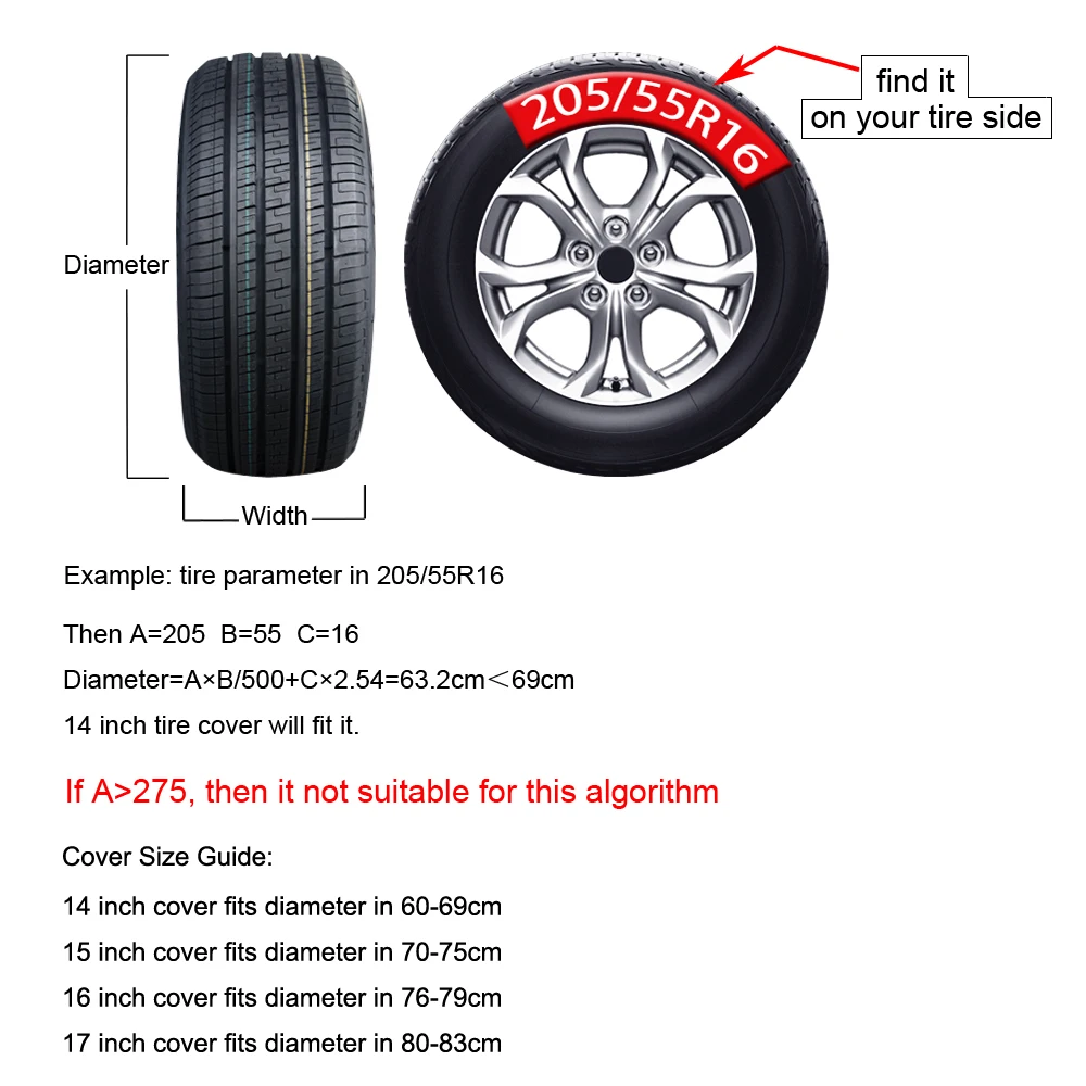 Heavy-Duty PVC Leather Spare Wheel Tire Cover Case Pouch Protector Bag For Ford Troller Ecosport Nissan Patrol SAFARI GRX